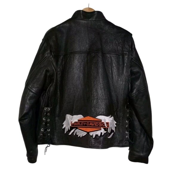 VTG Paragon International Harley Davidson Fatboy Leather Jacket READ DESCRIPTION - Picture 2 of 12